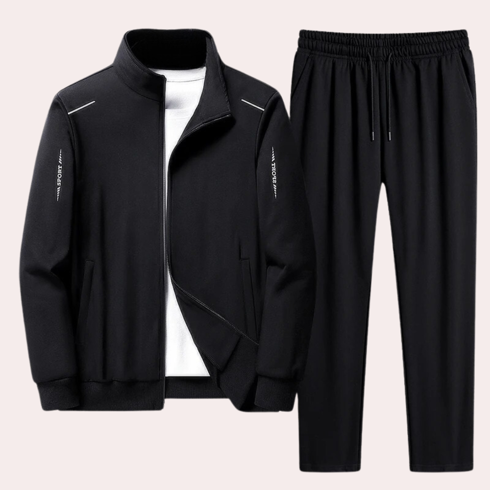 Comfortable Men's Relaxed Fit Jogging Suit. Perfect for athletic wear, lounging, or a casual sporty outfit.