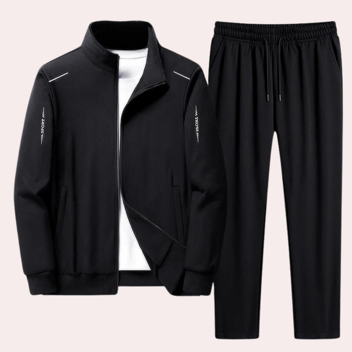 Comfortable Men's Relaxed Fit Jogging Suit. Perfect for athletic wear, lounging, or a casual sporty outfit.