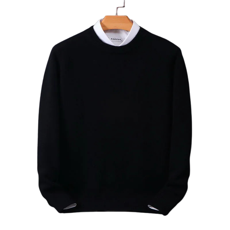 Versatile men's round neck pullover sweater for everyday style. Timeless casual knitwear in a comfortable design.