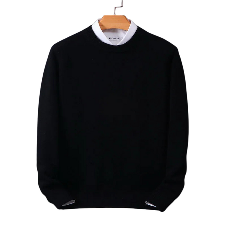 Versatile men's round neck pullover sweater for everyday style. Timeless casual knitwear in a comfortable design.