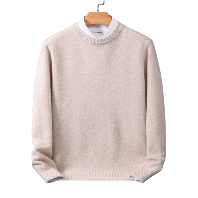 Comfortable men's premium round neck knit pullover sweater. Perfect casual winter wear for everyday elegance.