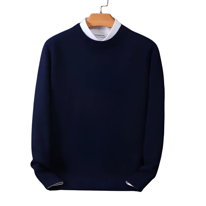 Classic men's round neck pullover sweater. Premium quality knitwear, comfortable and versatile for daily wear.