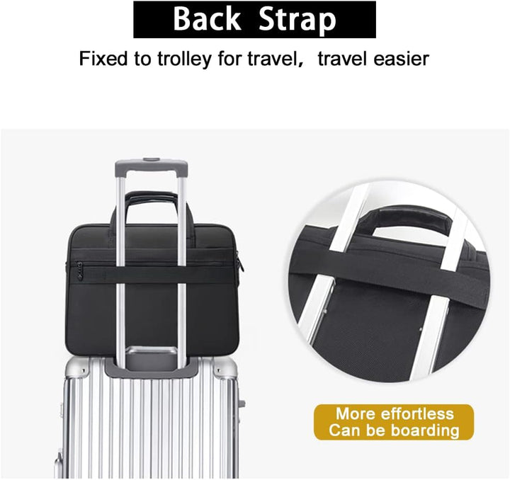 Sleek men's professional canvas laptop bag. Secure briefcase tote for business, keeping devices safe.