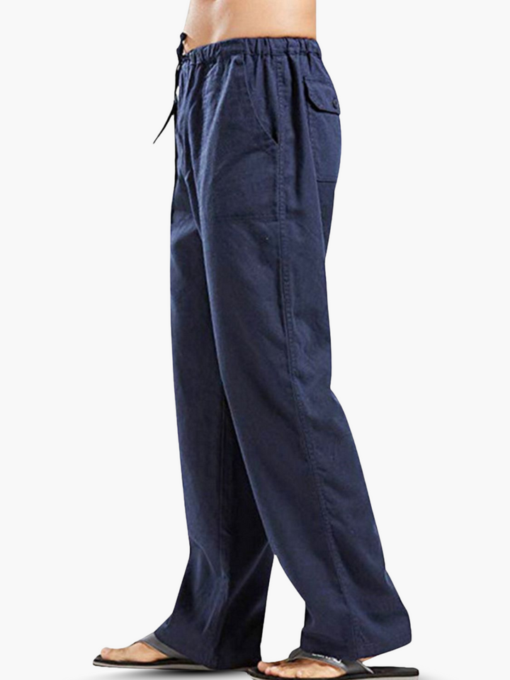 Men's relaxed fit drawstring pants in a casual style, perfect for everyday comfort and summer wear.