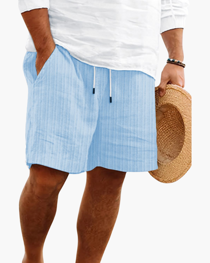 Men's comfortable relaxed fit drawstring shorts, perfect for active summer days, beach trips, and everyday wear.