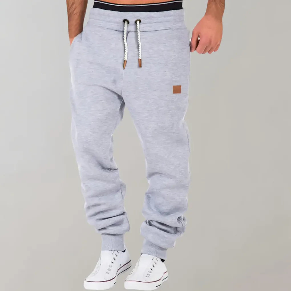 Relaxed fit men's jogger pants perfect for casual wear, lounging, or light athletic activities.