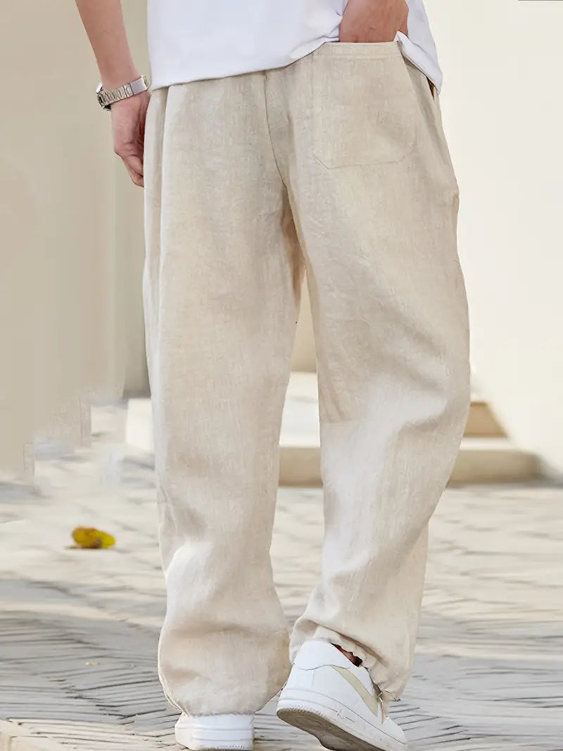 Lightweight and comfortable men's relaxed fit pants, perfect for summer casual and travel.