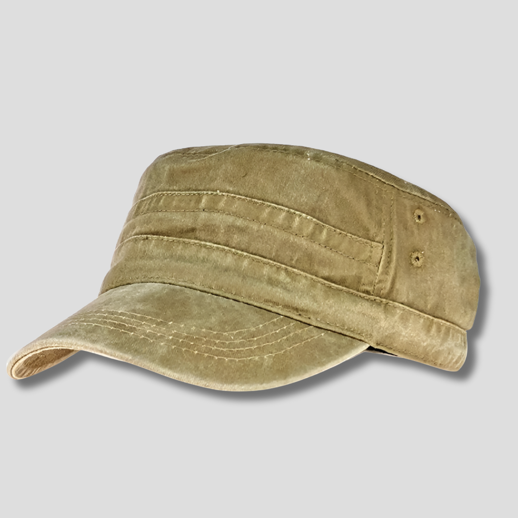 Warm men's army style beanie in dark blue, a classic military cap for winter and outdoor activities.