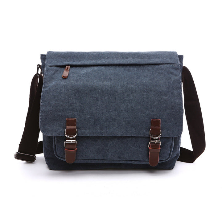 Stylish men's rugged canvas shoulder bag, perfect for daily adventures. Features strong strap & spacious compartments.