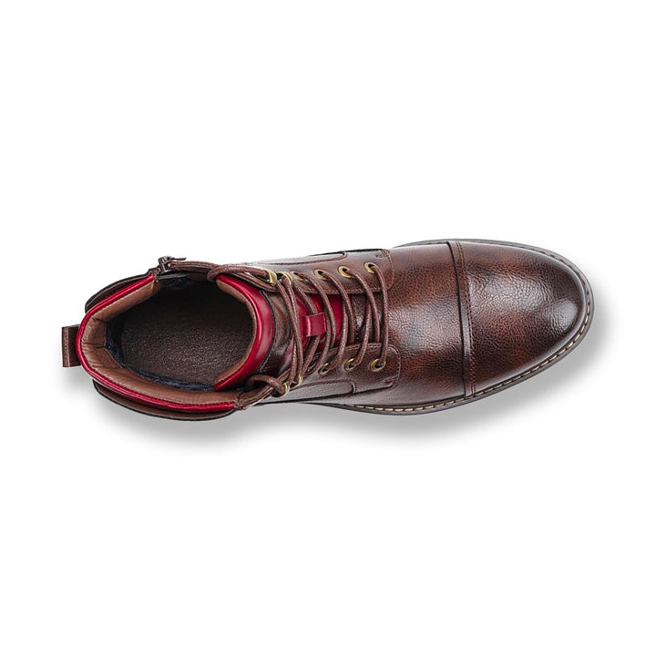 Comfortable men's lace-up ankle cowboy boots, durable and perfect for work or stylish everyday wear.