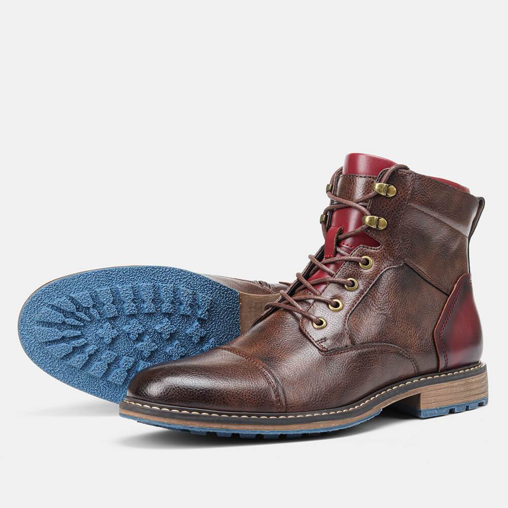 Men's durable lace-up ankle cowboy boots, featuring rugged Western style for all-day comfort.