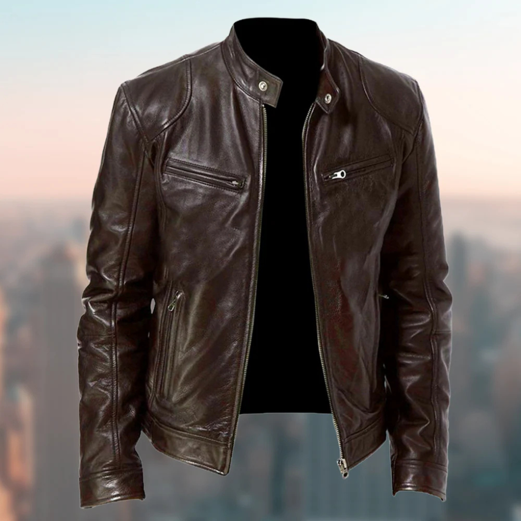 Sophisticated men's urban jacket. Classic style outerwear with a tailored fit, ideal for polished everyday looks.