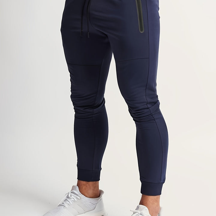 Activewear men's joggers, providing a sleek slim fit & all-day comfort.