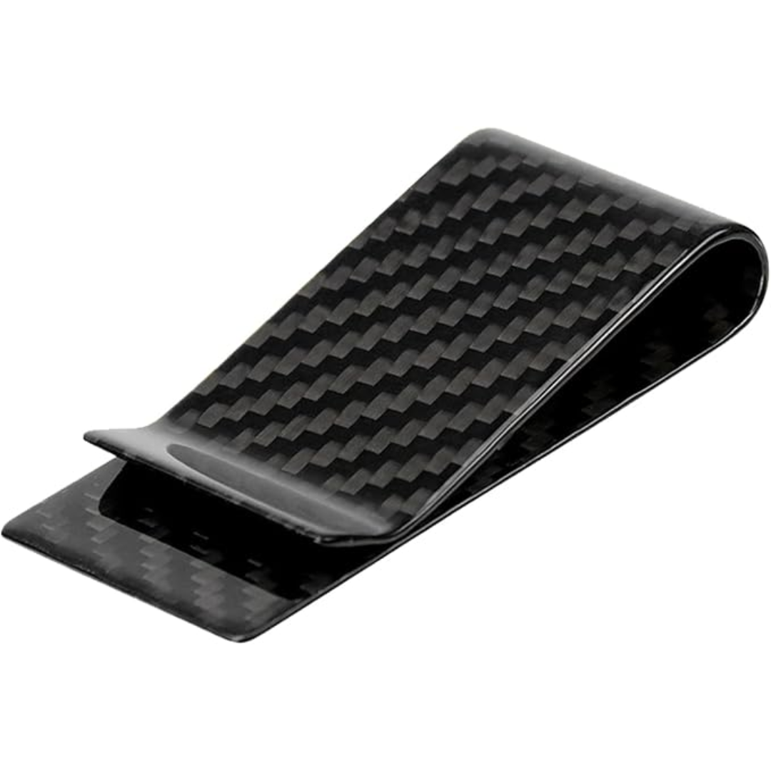 Elegant men's stainless steel card holder and money clip, a great gift for him. Slim and professional.
