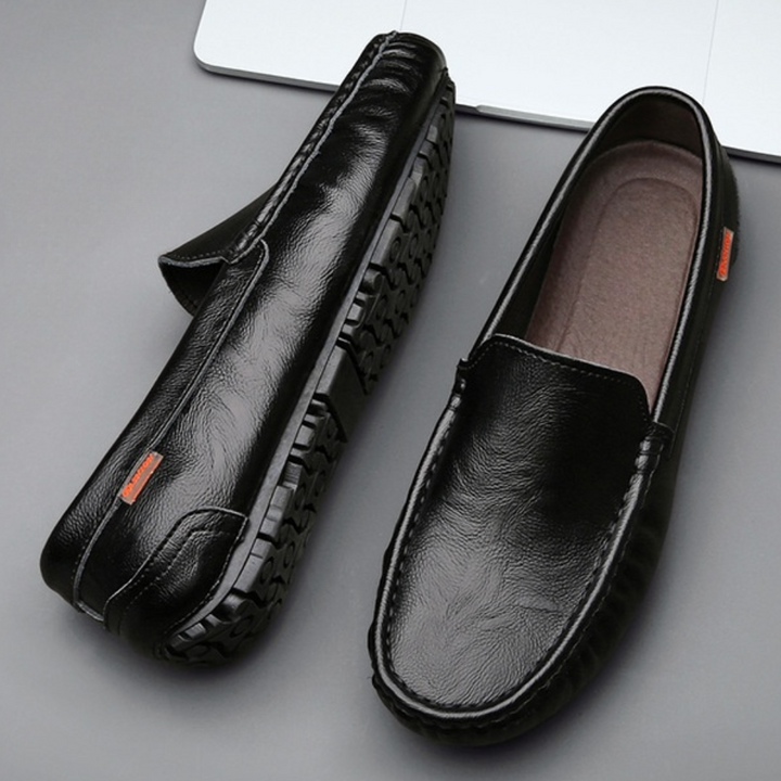 Professional men's slip-on work loafers. Smart, comfortable office footwear for business and casual wear.