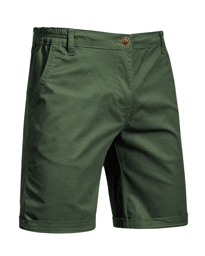 Back view of men's smart casual chino shorts with functional pockets, great for versatile summer and everyday outfits.