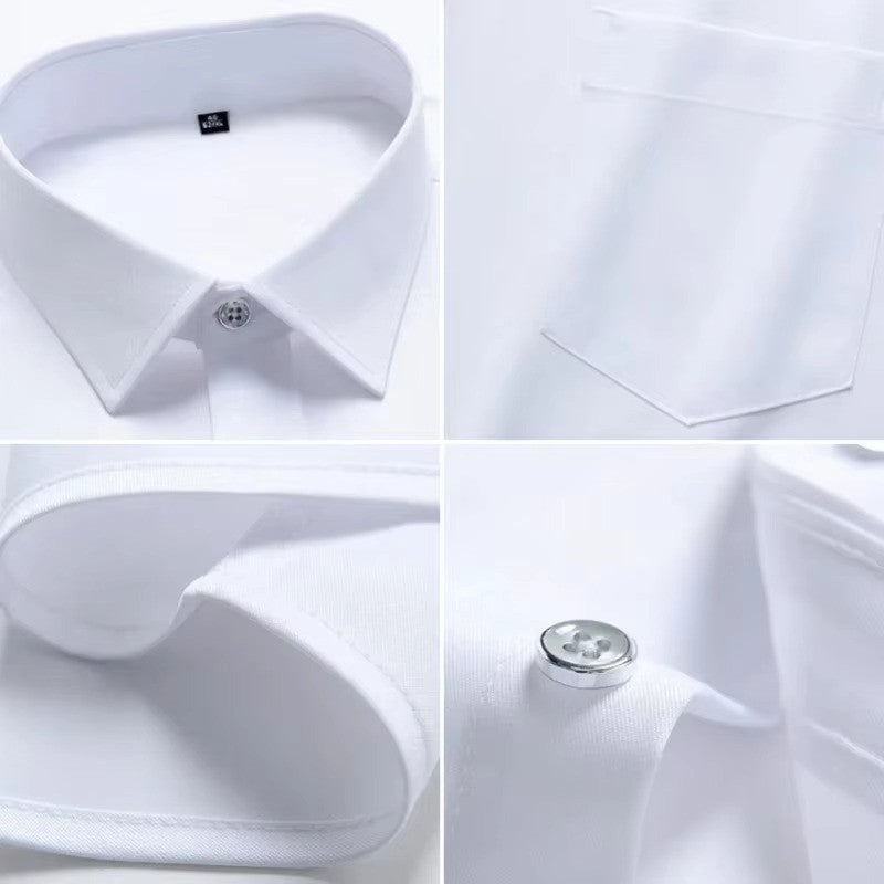 Modern men's apparel: a comfortable long sleeve smart casual dress shirt with stretch for active office days.
