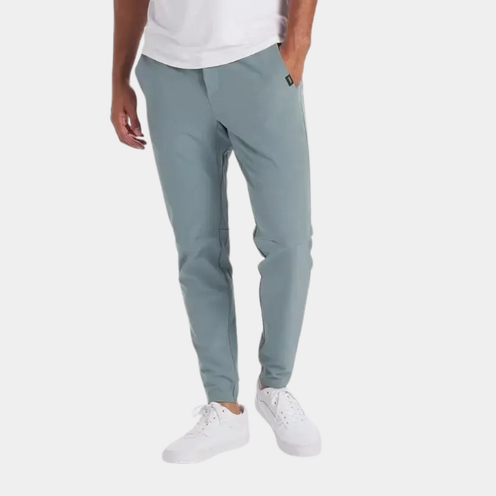Men's stretch outdoor pants, wind-resistant & water-repellent for hiking and active wear. Comfortable & durable.