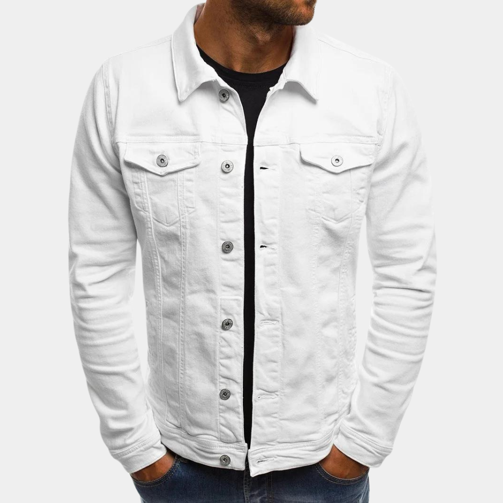 Stylish men's long sleeve shirt worn casually, perfect for a relaxed yet polished look. A versatile wardrobe staple.