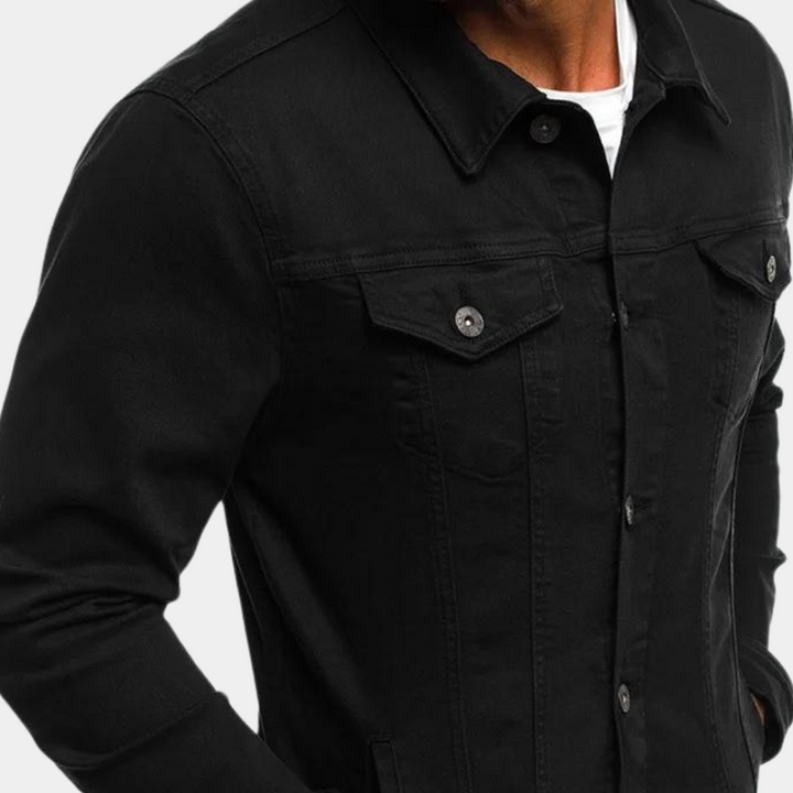 Versatile men's casual shirt with long sleeves and button-down collar, an essential piece of men's apparel.