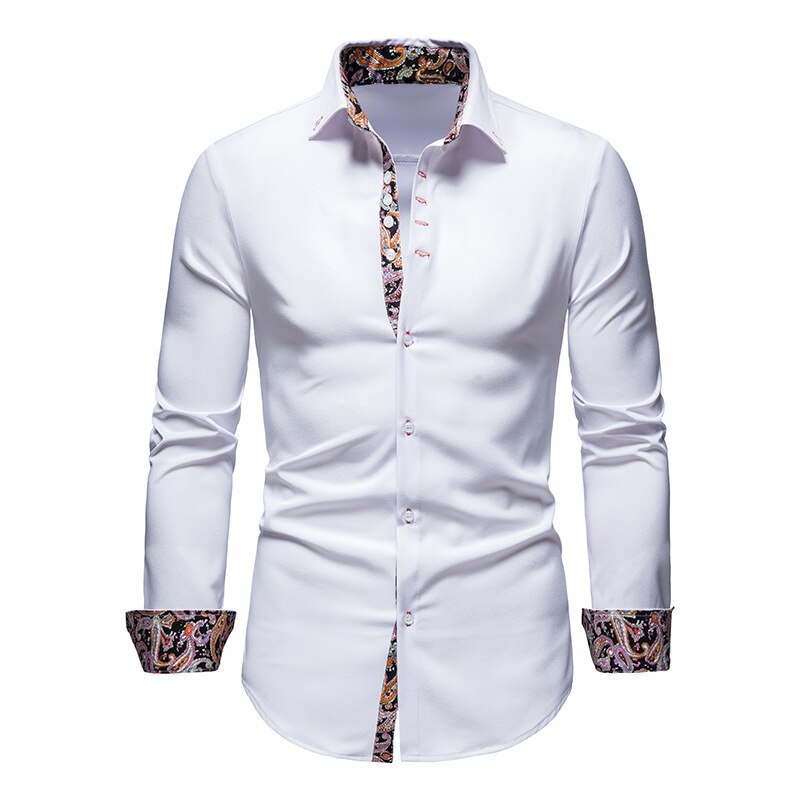 Men's stylish slim fit dress shirt for a refined look. Ideal for formal wear, business casual, or professional settings.