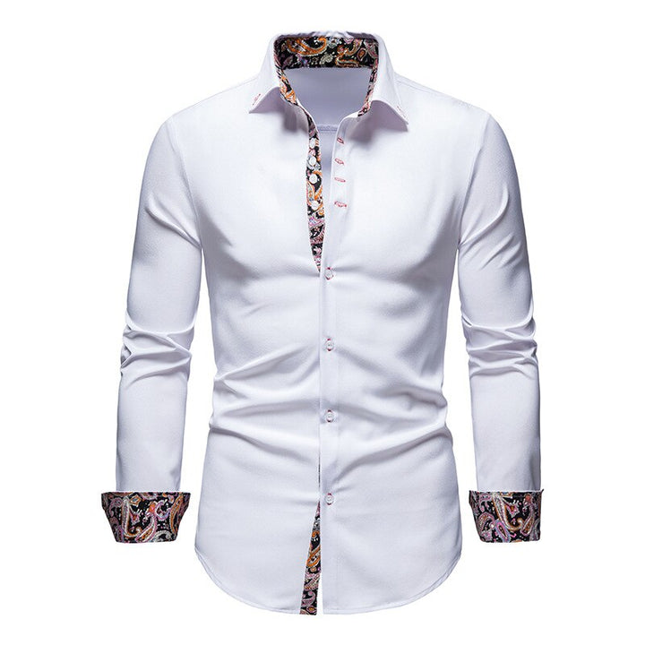 Men's stylish slim fit dress shirt for a refined look. Ideal for formal wear, business casual, or professional settings.