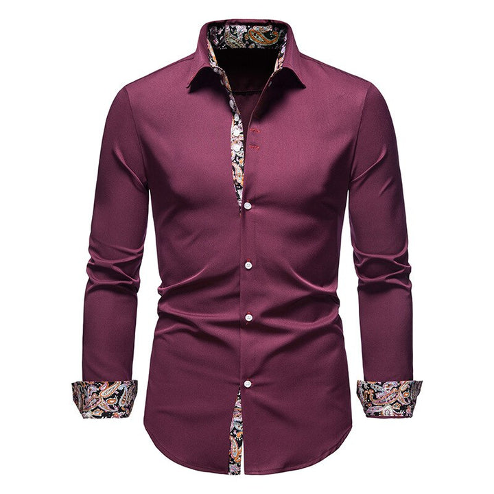 Versatile men's long sleeve dress shirt, perfect for formal wear, professional office attire, and stylish events.