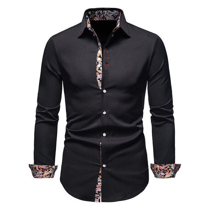 High-quality men's stylish dress shirt with a slim fit, enhancing any men's fashion, professional, or smart casual look.
