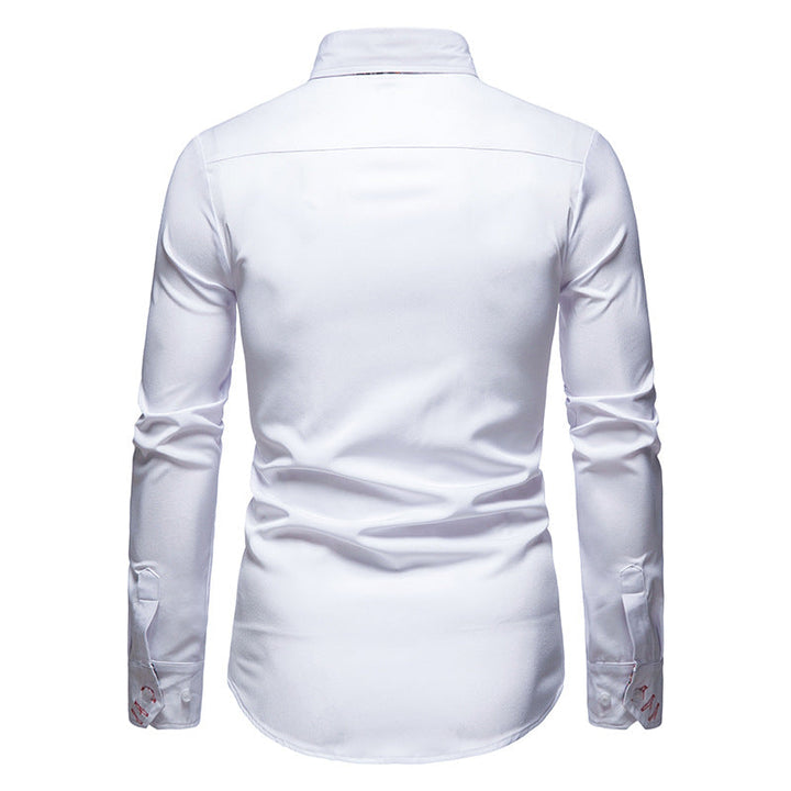 Men's Arvid slim fit long sleeve dress shirt, offering a professional, stylish, and versatile men's apparel choice.