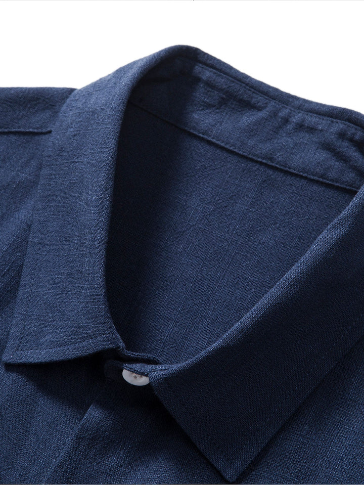 Stylish men's two-piece casual set. Summer relaxed shirt & shorts for vacation or daily wear.