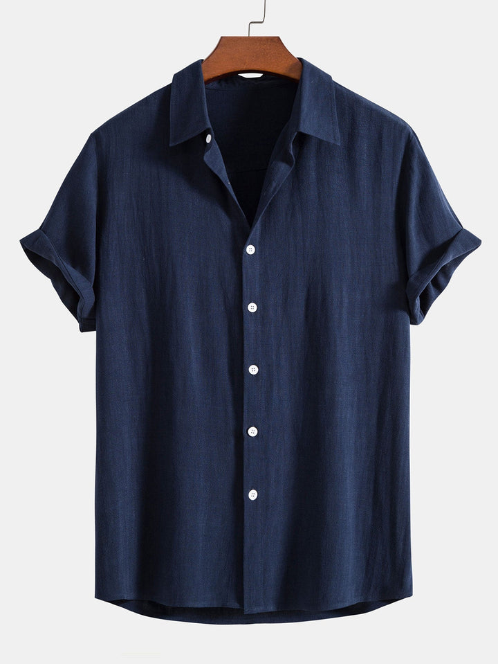 Men's casual summer matching set. Lightweight shirt & shorts for a relaxed warm weather look.
