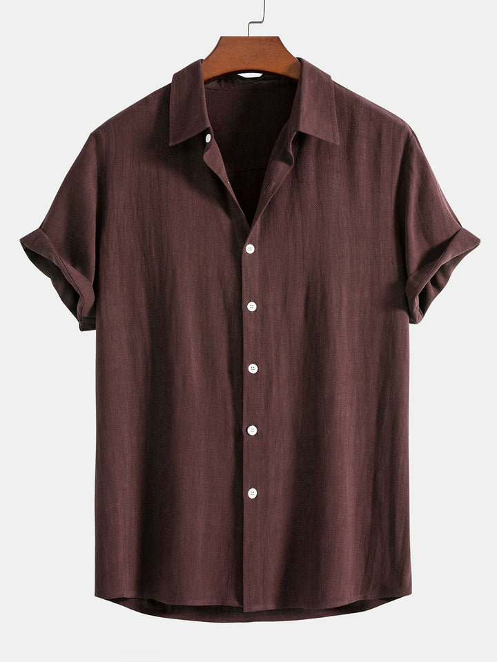 Beach-ready men's shirt shorts set. Relaxed fit, perfect for vacation, resort, or summer casual.