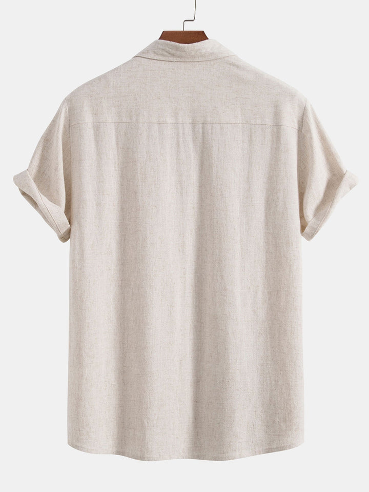 Men's warm weather vacation outfit. Relaxed shirt & shorts matching set for ultimate comfort.