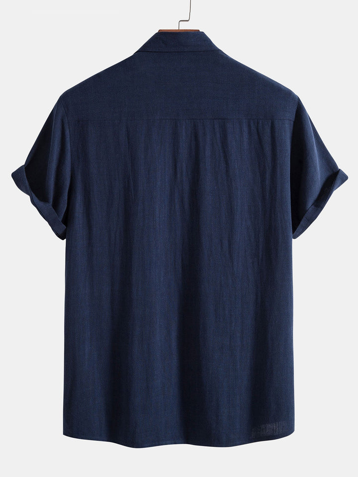 Essential men's summer set. Casual wear shirt and shorts for a laid-back vacation look.