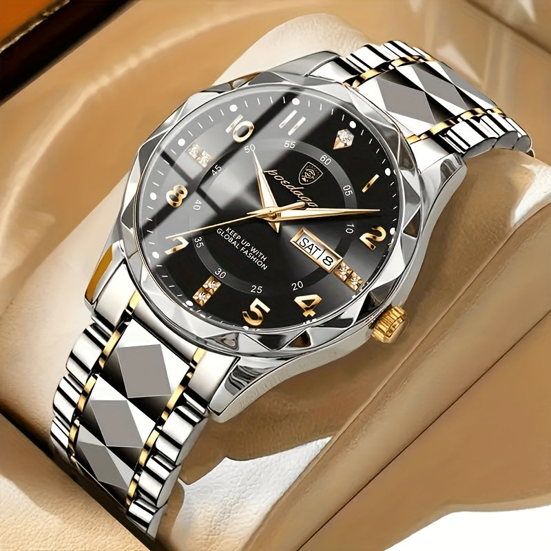 High-performance men's titanium sports watch, with a clear dual display for all activities.