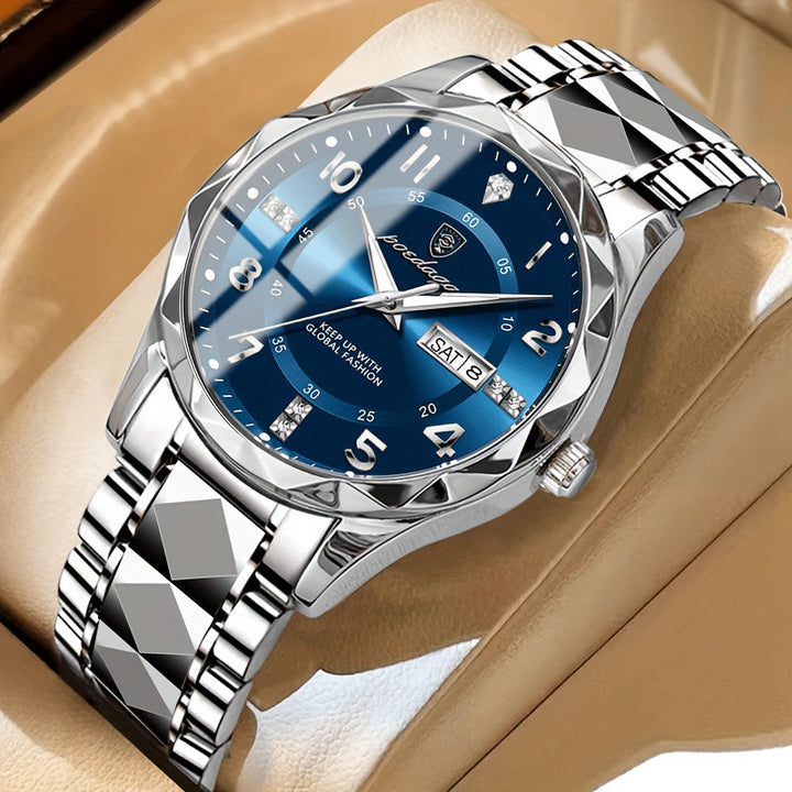 Versatile men's titanium sports watch, a durable timepiece with dual display for everyday and active use.