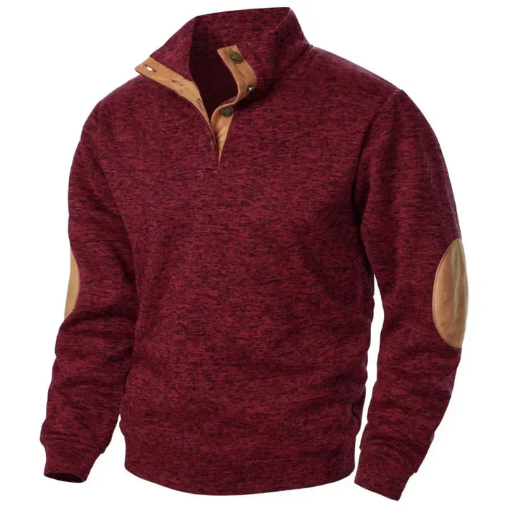 Men's V-neck sweatshirt in grey for casual outdoor style. Comfortable activewear, perfect for spring & autumn.