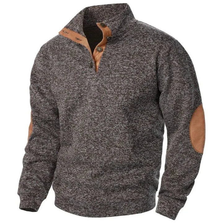 Stylish men's V-neck sweatshirt, perfect for casual outdoor wear. Comfortable spring/autumn activewear.
