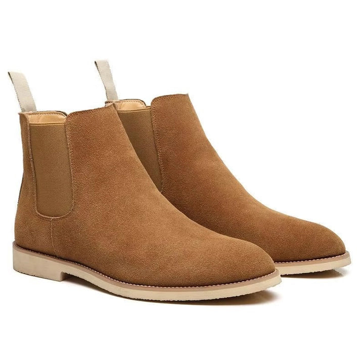 Elegant men's slip-on Chelsea boots, comfortable & versatile for dress, office, or everyday style.