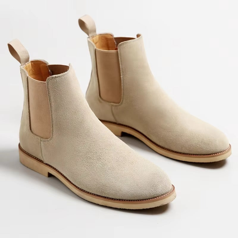 Smart men's slip-on Chelsea boots, offering comfort & style for versatile autumn & office wear.