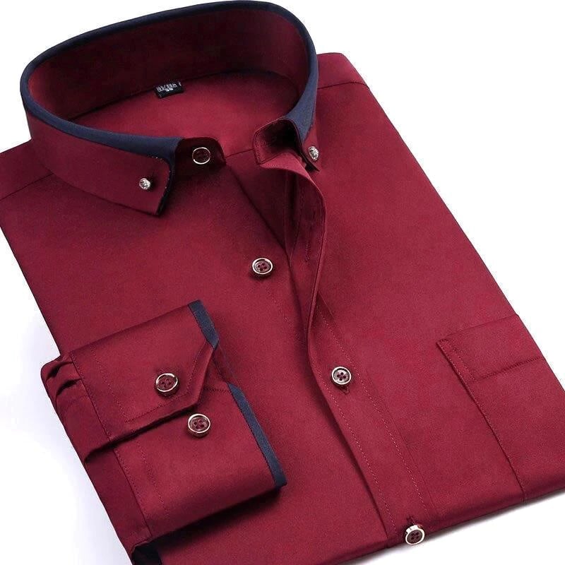 Versatile men's Victor long-sleeve shirt. Perfect casual shirt or formal wear, offering comfort & style for any man.