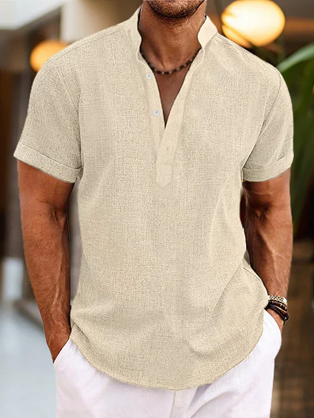 "Men's classic polo shirt in modern colors, featuring a polo collar and buttoned placket; perfect for casual and smart-casual