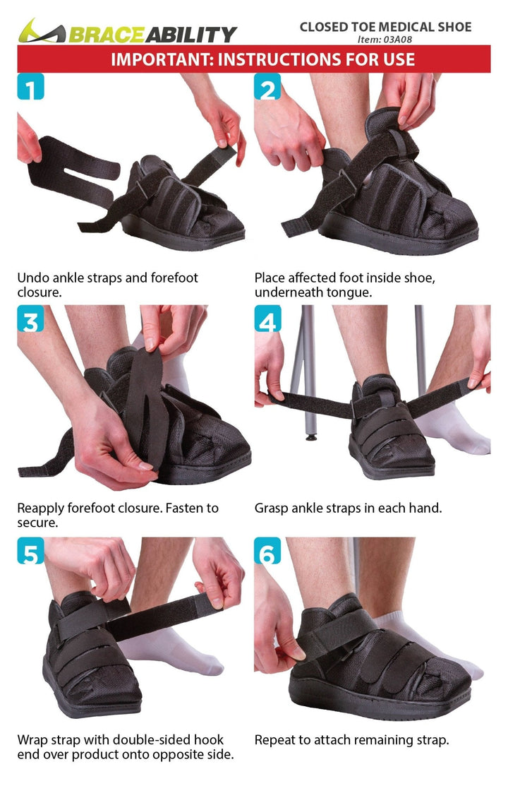Men's Closed Toe Walking Shoe for Post - Surgery & Recovery - Lexians