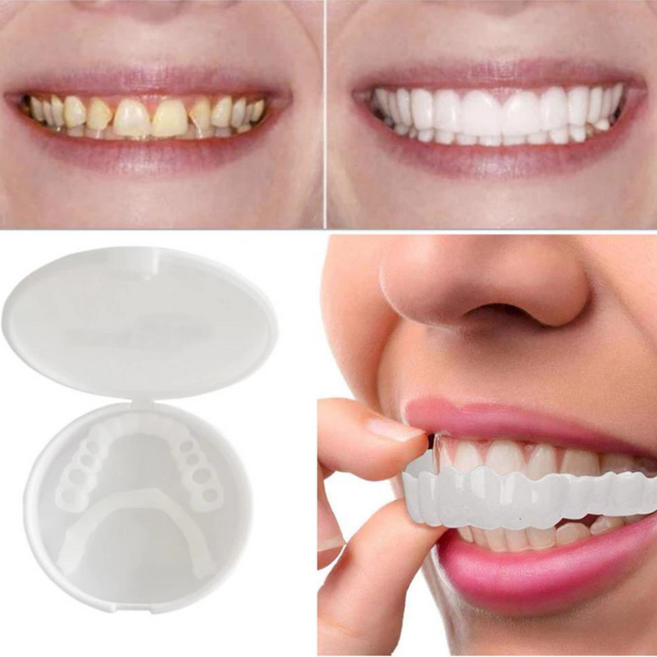 "Men's EasyClick Denture Prosthesis for a natural, confident smile; easy application, reusable, glue-free fit."