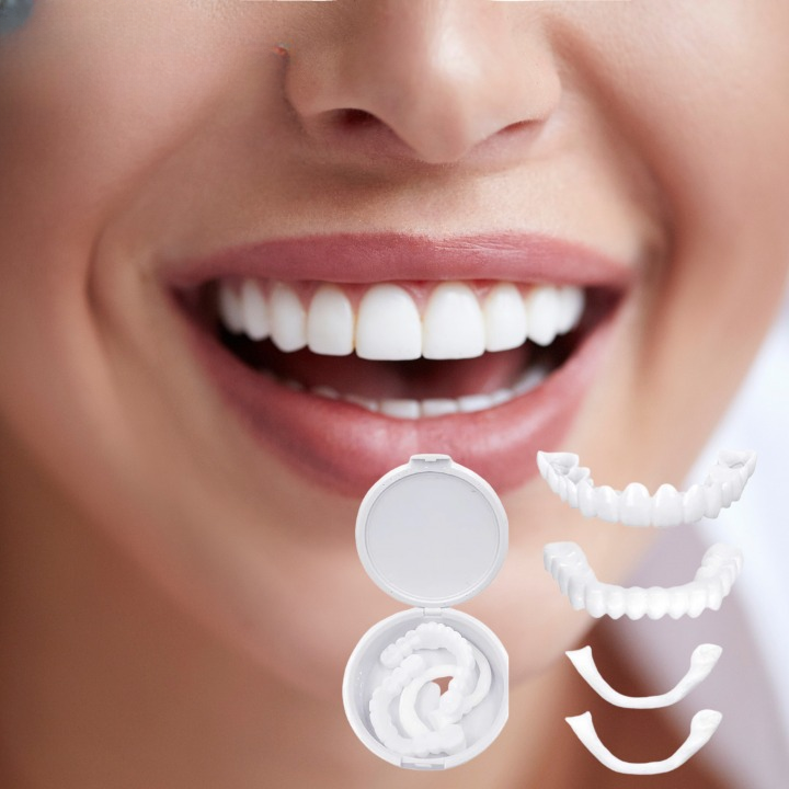 "Men's EasyClick Denture Prosthesis for a natural, confident smile; easy application, reusable, glue-free fit."