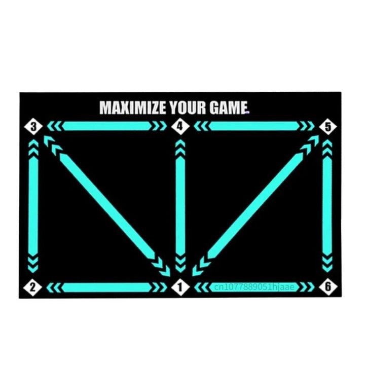 Men's football training mat, anti-slip, compact 90x60cm, with video program, ideal for home skill enhancement sessions.