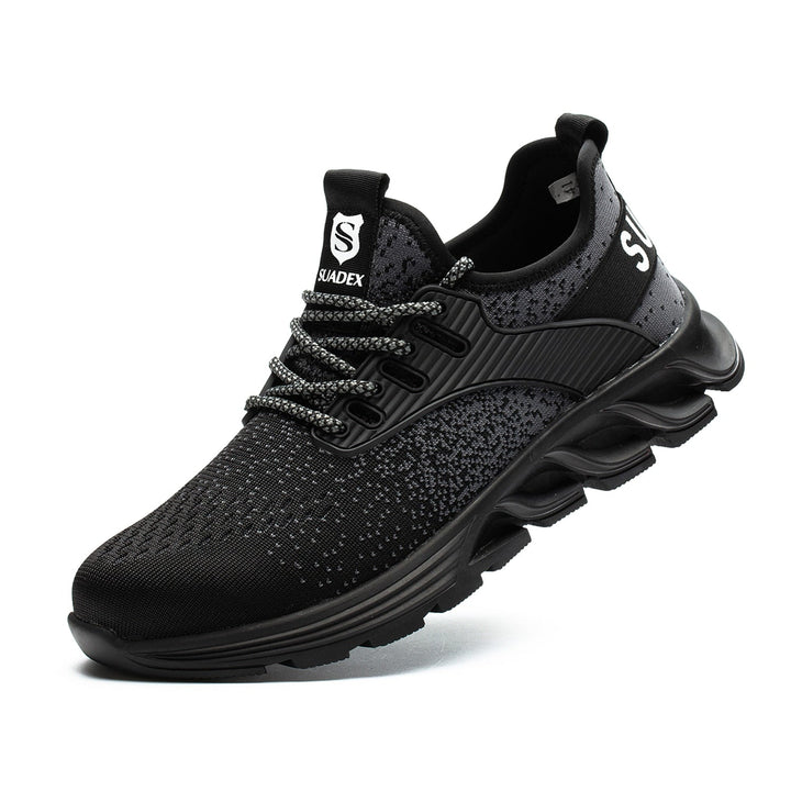 Men's Steel Toe Safety Boots - Black Lightweight Comfort - Lexians