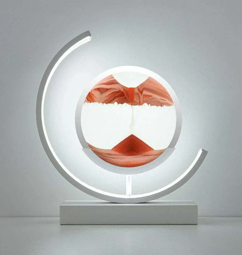 Unique gift idea: a Mesmerizing Sand Landscape Moving Art Lamp. Perfect for relaxing decor, zen ambiance & art lovers.