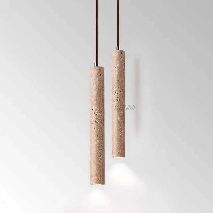 Minimalist Wabi-Sabi style LED chandelier, a modern pendant light for dining room or living room decor.
