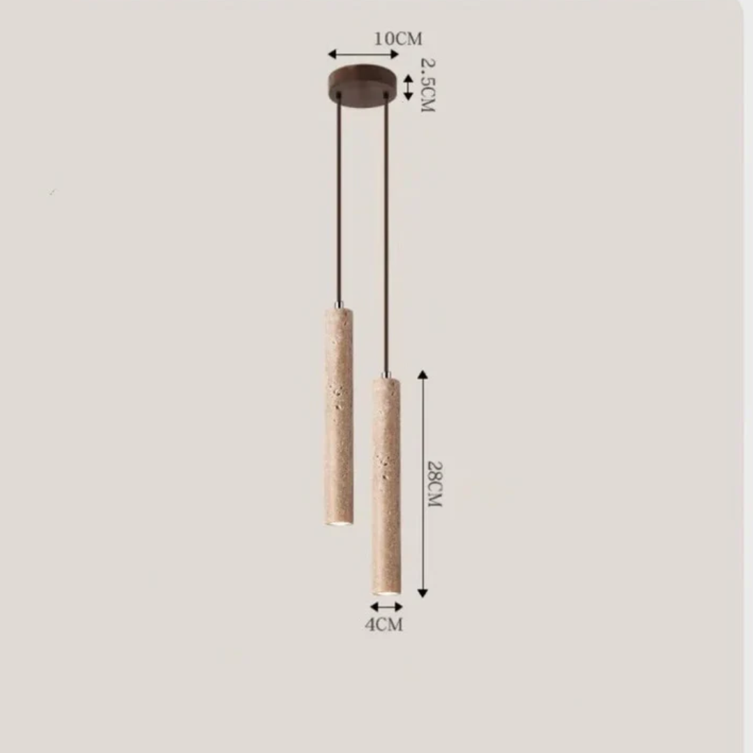 Sleek LED pendant light with Wabi-Sabi aesthetic, a minimalist ceiling light perfect for modern home illumination.